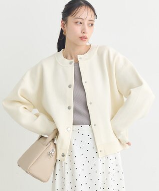 earth music&ecology メタルボタンカーディガン Ivory