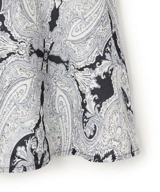 23区 L 【洗える】Ratti ドローイング ペイズリー プリント ブラウス ブラックプリント