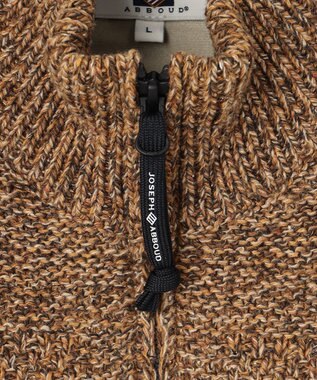 JOSEPH ABBOUD MOUNTAIN 【UNISEX】総裏フルZIP ニットブルゾン キャメル系