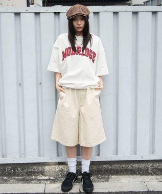 WEGO 【ユニセックス着用ITEM/ウエストゴム/SMLサイズ展開】イージーコットンハーフパンツ ナチュラル