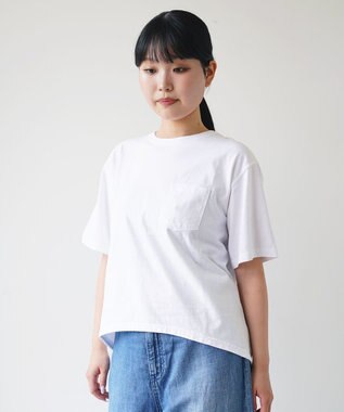 caqu caqu x good on short sleeve pocket tee リラックスフィットポケットTシャツ white