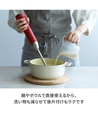 YAMATO テーブル＆キッチン 【レコルト】コードレスハンディブレンダー  レッド  RHB-2(R) レッド