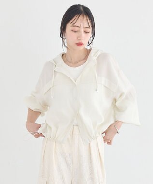 earth music&ecology 【予約】シアーシャツブルゾン アイボリー