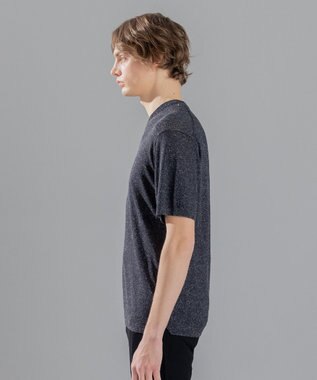 JOSEPH HOMME リネンナイロンプレーン　半袖クルーネックニット ブラック系