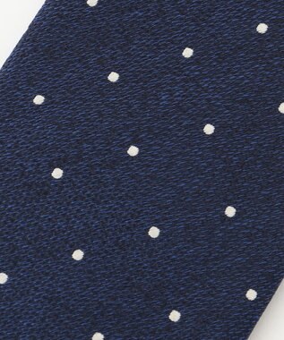 KASHIYAMA KASHIYAMAオリジナル【JAPAN MADE】ドットネクタイ ネイビー