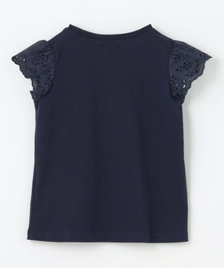 ANY KIDS ドレス アップリケ Tシャツ ネイビー