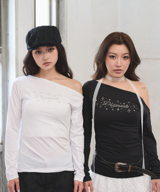 WEGO サイドギャザースタッズTOP ホワイト