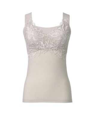 BRADELIS New York 【BRADELIS NewYork peace】シルク混素肌しっとりハッピーバストキャミ26 補正下着 カップ付き ブラトップ ブラキャミソール シェイパー