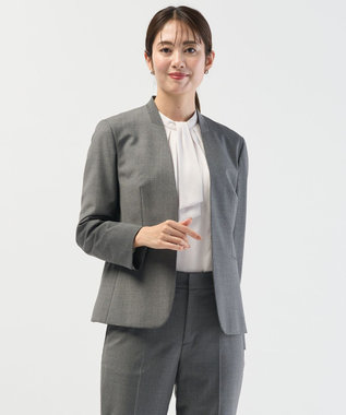 J.PRESS LADIES S 【セットアップ対応】BAHARIYE SOLID ノーカラー ジャケット