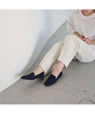 MODE ET JACOMO <MODE ET JACOMO>ニットローファー ネイビー