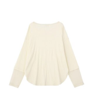 Green Parks 袖チュールリブプルオーバー Ivory