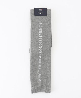 23区GOLF 【WOMEN】【日本製】ロゴ ニーハイソックス ライトグレー系