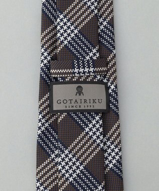 GOTAIRIKU GOTAIRIKU別注【日本製】シルク ネクタイ_チェック柄 ダークブラウン系8
