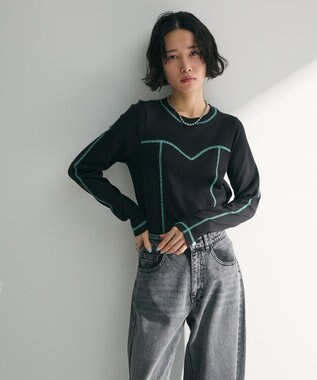 Green Parks ・ＳＵＧＡＲ　ＳＰＯＯＮ　カラーｓｔリブロンＴＥＥ Black