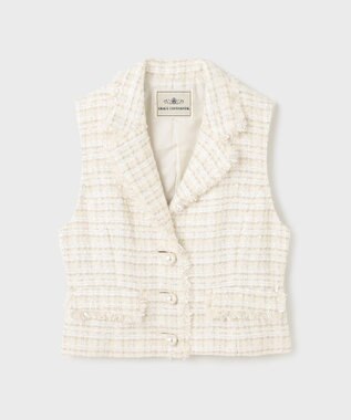 GRACE CONTINENTAL ツイードベスト キナリ