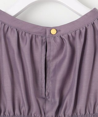 ANY SIS 【洗える】オーガンジーシャーリング ブラウス プラム