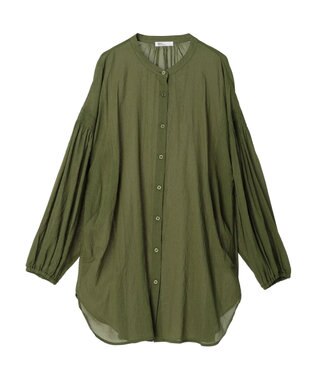 CRAFT STANDARD BOUTIQUE ウ゛ィンテージボイルソデシャーリングチュニック Khaki