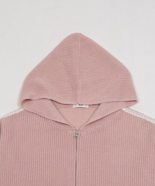 WEGO レースリボンニットパーカー ピンク