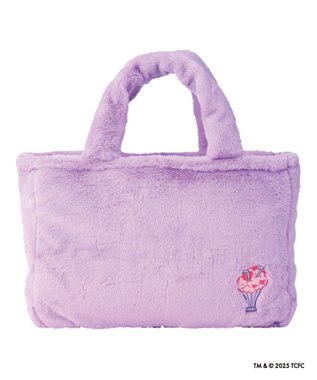 MOONBAT Care Bears(ケアベア) フェイクファーバッグ A4サイズ 手洗い可能 ライトパープル