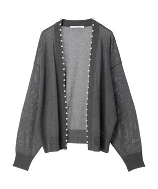 Green Parks ・ＥＬＥＮＣＡＲＥ　ＤＵＥパールツキシアーカーディガン Gray