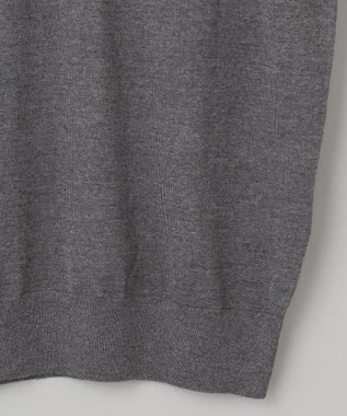 GOTAIRIKU 【家庭洗濯可能】イタリア糸 ハイゲージVネックニット グレー系