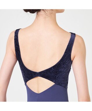 Chacott ◎【Nela ライン】ノースリーブレオタード ネイビー