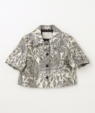 GRACE CONTINENTAL ボタニカルジャガードシャツ キナリ