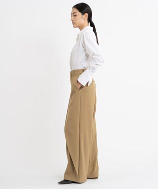 23区 S 【エステータ】ウールギャバジン ワイド ラップパンツ ベージュ系