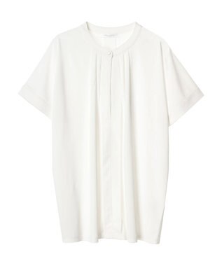 Green Parks ２ｗａｙ　フレンチスリーブ釦付ブラウソー Off White