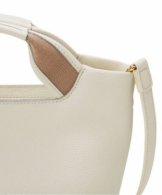 TOPKAPI 【TREASURE TOPKAPI】ソフトシュリンク テープハンドル ショルダー付きミニ トート バッグ ホワイト