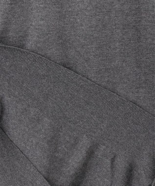 GOTAIRIKU 【家庭洗濯可能】イタリア糸 ハイゲージVネックニット グレー系