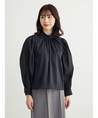 Green Parks ・ＥＬＥＮＣＡＲＥ　ＤＵＥ　バックリボンブラウス Black