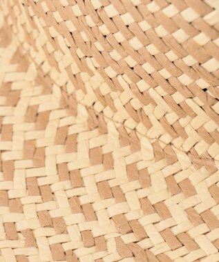 JOSEPH ABBOUD 【SUPERDUPER・イタリア製・ハンドクラフト】OPEN PAPER STRAW ハット キャメル系