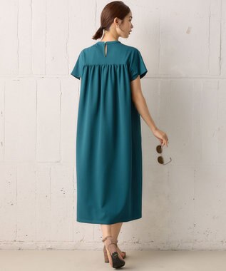 組曲 【WEB限定】バックギャザーＴワンピース ダークグリーン系