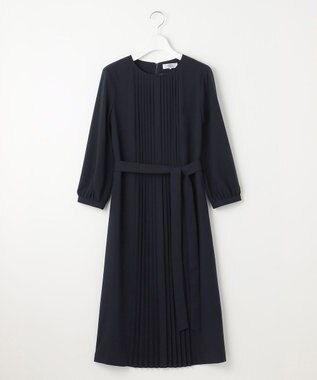 洗える】ノルディス2wayジョーゼット フロントプリーツ ワンピース / J 