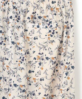 UNFILO MENS ボタニカルプリント イージーテーパードパンツ ベージュプリント