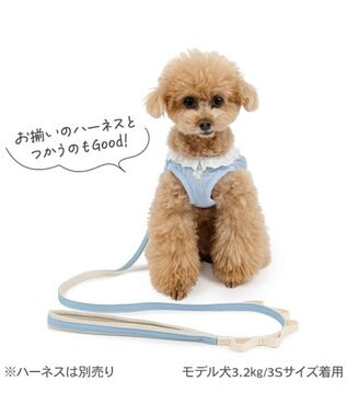 PET PARADISE ペットパラダイス 小花柄 デニム リード ＳＳ～Ｓ 小型犬 ブルー