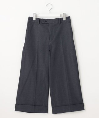 J.PRESS LADIES S 【洗える・吸水速乾】コットン麻シェルドライ クロップド パンツ ネイビー系