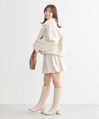 earth music&ecology シャギーショートコート Ivory