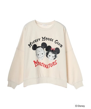 Green Parks ミッキーマウス・クラブ／フェイス裏起毛プルオーバー Light Beige