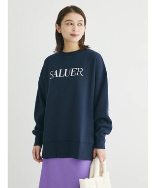 Green Parks 裏起毛ロゴプルオーバー Navy