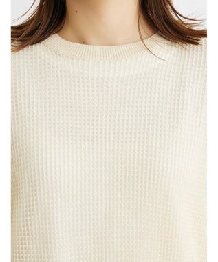 Green Parks ＳＥＴ２点ロンＴ＋メッシュニットプルオーバー Light Beige