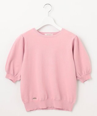 Feroux 【接触冷感・UVカット・洗える】クルーネックハーフスリーブ プルオーバー ピンク系