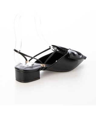 MODE ET JACOMO <noyau>2WAYリボンストラップミュールパンプス ブラック