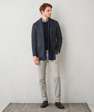 JOSEPH ABBOUD 【多機能/ストレッチ】ツィーディージャージー ジャケット ネイビー系