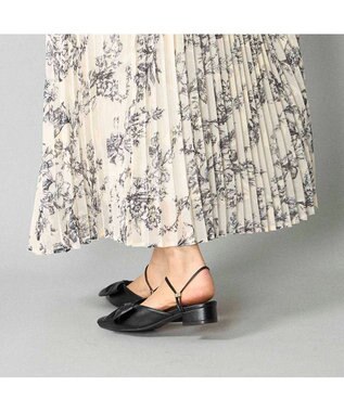 MODE ET JACOMO <noyau>2WAYリボンストラップミュールパンプス ブラック