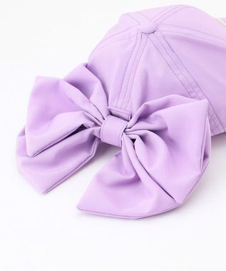 ANY KIDS 【日よけ付き】リボンキャップ ラベンダー