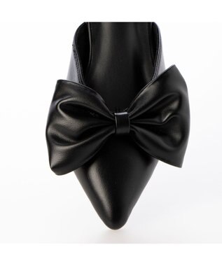 MODE ET JACOMO <noyau>2WAYリボンストラップミュールパンプス ブラック