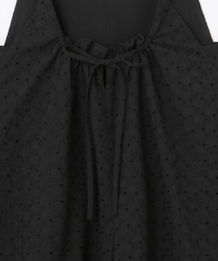 組曲 【WEB限定】エンブロイダリーレースサロペット ブラック系