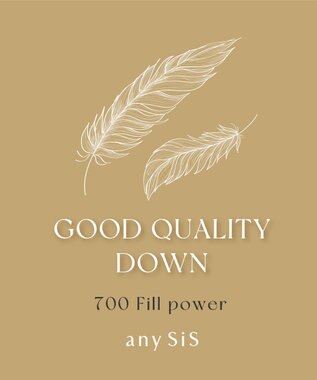 ANY SIS L 【撥水・洗える】2WAYノーカラーダウン ジャケット ベージュ